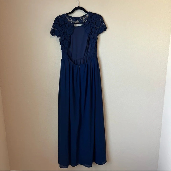 Lulus The Greatest Navy Blue Lace Maxi Dress - Picture 7 of 7